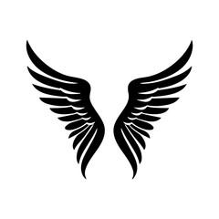 Fototapeta premium angel feather wings simple design Vector illustration