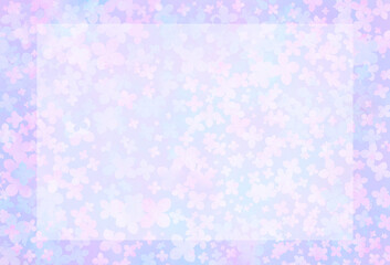 紫陽花　花びらのフレーム　枠　飾り枠　素材　パステルカラー　梅雨　初夏　おしゃれ　さわやか　表紙　見出し　ギフト　メッセージカード　ポストカード　