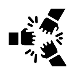 Obraz premium employee relations business process glyph icon vector. employee relations business process sign. isolated symbol illustration