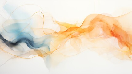 Abstract watercolor splash with gold accents,
