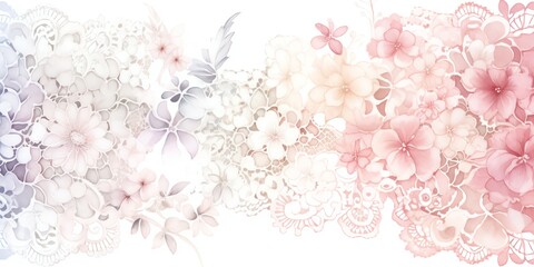 Delicate watercolor lace pattern,