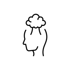 Burnout outline icons, minimalist vector illustration ,simple transparent graphic element .Isolated on white background