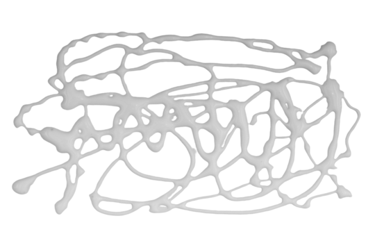 Abstract curly lines ornament 3d rendering isolated on a transparent background