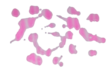 Blast cells in blood smear isolated on a transparent background