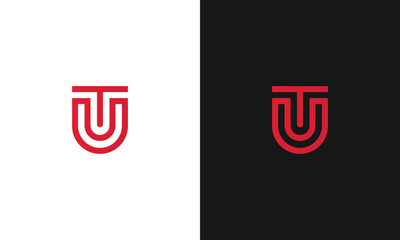 Monogram u t ut tu line logo template for gym sport technology internet web design graphic personal branding © Dezaincreative