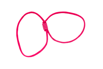 Colorful hair bands isolated on a transparent background