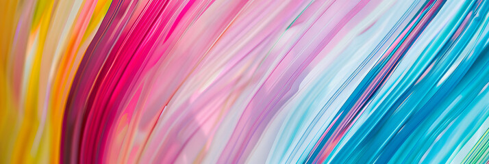 Colorful Abstract Background with Flowing Multicolored Paint Strokes