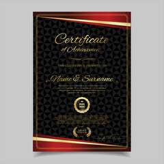 Certificate or diploma retro design template vector illustration 