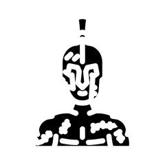 gladiator battle spartan roman glyph icon vector. gladiator battle spartan roman sign. isolated symbol illustration