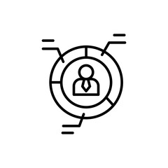 Attendance system outline icons, minimalist vector illustration ,simple transparent graphic element .Isolated on white background