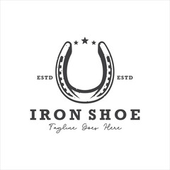 Shoe Horse Logo Design Vector Image