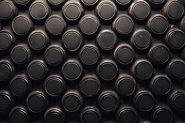 pattern of black circular objects creating a textured surface