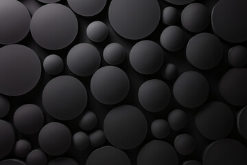 Abstract repeating pattern of dark circular shapes in various sizes creating a textured surface