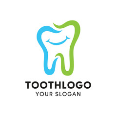 Simple and Unique Tooth Icon Logo Design For Dentist