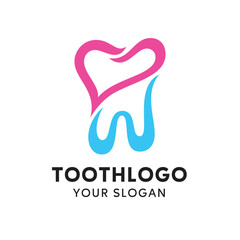 Simple and Unique Tooth Icon Logo Design For Dentist