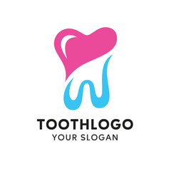 Simple and Unique Tooth Icon Logo Design For Dentist