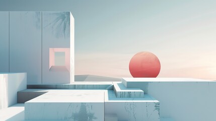 Abstract Minimalistic Architecture Landscapes: Exploring Simplicity in Form and Space