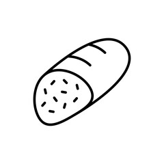 Bread outline icons, minimalist vector illustration ,simple transparent graphic element .Isolated on white background