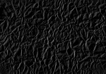 texture of crumpled black old paper