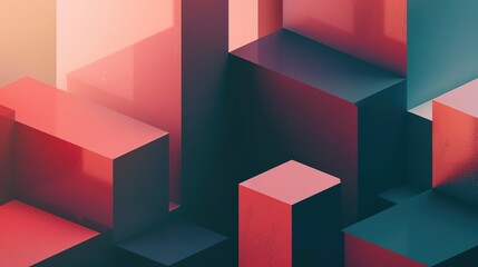 Abstract Colorful Minimalistic Architecture Landscapes: Exploring Simplicity in Form and Space