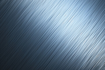 close-up of a metallic surface with fine linear texture and a cool blue sheen