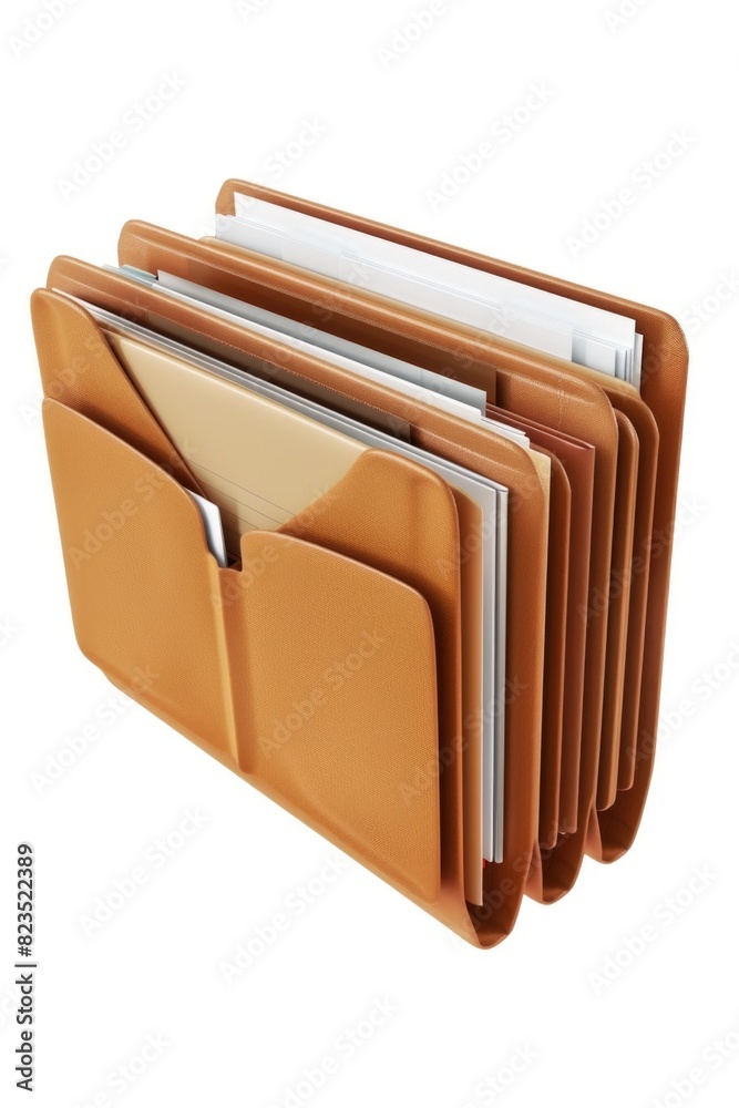 Aufkleber A close up view of a folder with several folders inside. Can be used for office or organization concepts