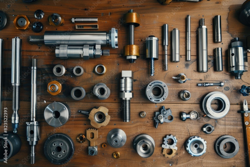 Poster Assorted tools displayed on a table, suitable for DIY projects