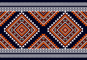 Navajo tribal ethnic Aztec  seamless pattern. South Western motif Mexican. Vector Navajo textile. Boho rug Woven carpet decor style. Design for Batik, fabric, clothing. Geometric ornament Indian.