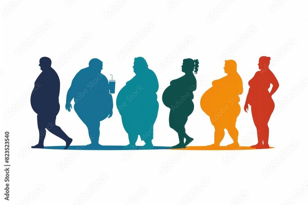 Poster a group of people standing in a line, suitable for business or event concepts