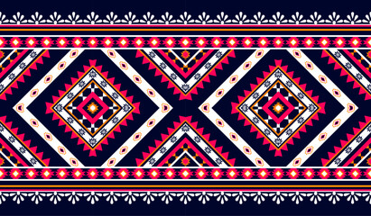Navajo tribal ethnic Aztec  seamless pattern. South Western motif Mexican. Vector Navajo textile. Boho rug Woven carpet decor style. Design for Batik, fabric, clothing. Geometric ornament Indian.