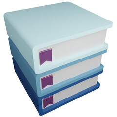 Cute And Attractive Books Stationery 3D Icon