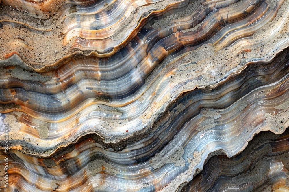 Poster Close-up shot of a unique rock pattern, perfect for background or texture use
