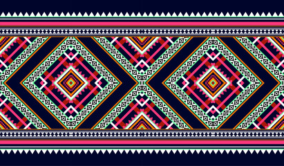 Navajo tribal ethnic Aztec  seamless pattern. South Western motif Mexican. Vector Navajo textile. Boho rug Woven carpet decor style. Design for Batik, fabric, clothing. Geometric ornament Indian.