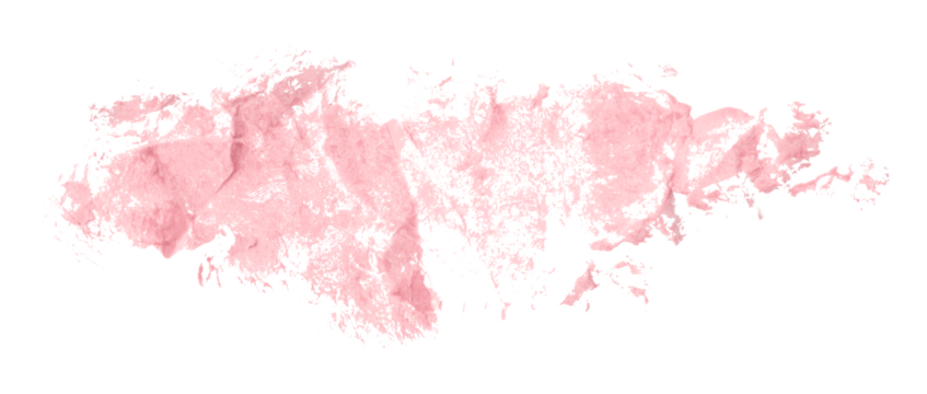 Shiny pink brush watercolor painting isolated on transparent background. watercolor png