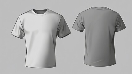 vector background illustration of plain t-shirt front and back