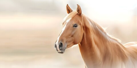 Surprised horse portrait on white background for veterinary clinic or pet store. Concept Animal Photography, Veterinary Services, Equine Portraits, Pet Store Advertising