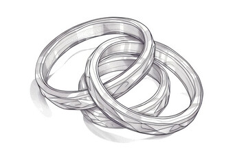 Wedding rings illustration