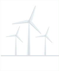 Renevable energy, battery, windmill energy, environment eco system vector illustration	