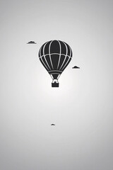 Minimalist Monochrome Balloon Logo
