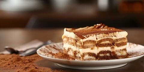 Decadent Italian tiramisu with a rich creamy texture. Concept Italian Cuisine, Tiramisu Dessert, Decadent Treats, Creamy Desserts, Indulgent Sweets