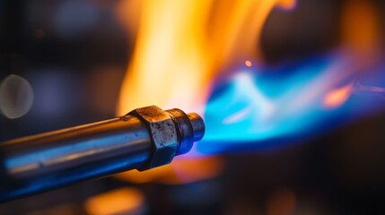 Welding Torch Flame Close-Up