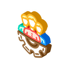 workforce planning business process isometric icon vector. workforce planning business process sign. isolated symbol illustration