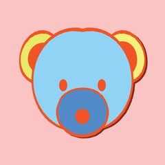 colorfull bear cartoon hand drawn art illustration
