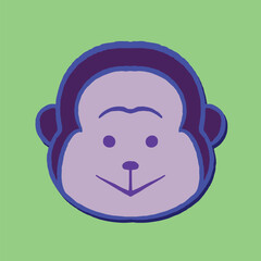 colorfull monkey cartoon hand drawn art illustration

