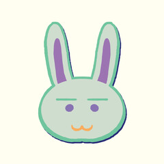 colorfull rabbit cartoon hand drawn art illustration
