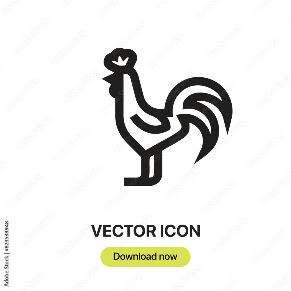 Fototapete animal icon vector. linear-style sign for mobile concept and web design. animal symbol illustration.