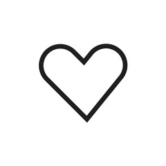 Love icon in flat style with background.