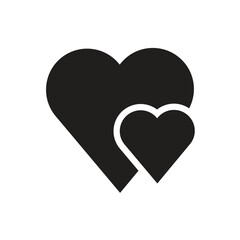Heart icon in trendy flat design.