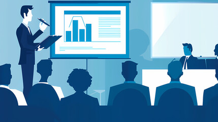 Obraz premium Business training web banner vector image