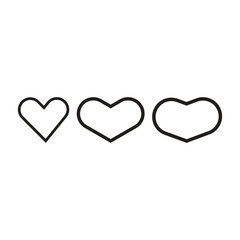 Love icon in flat style with background.